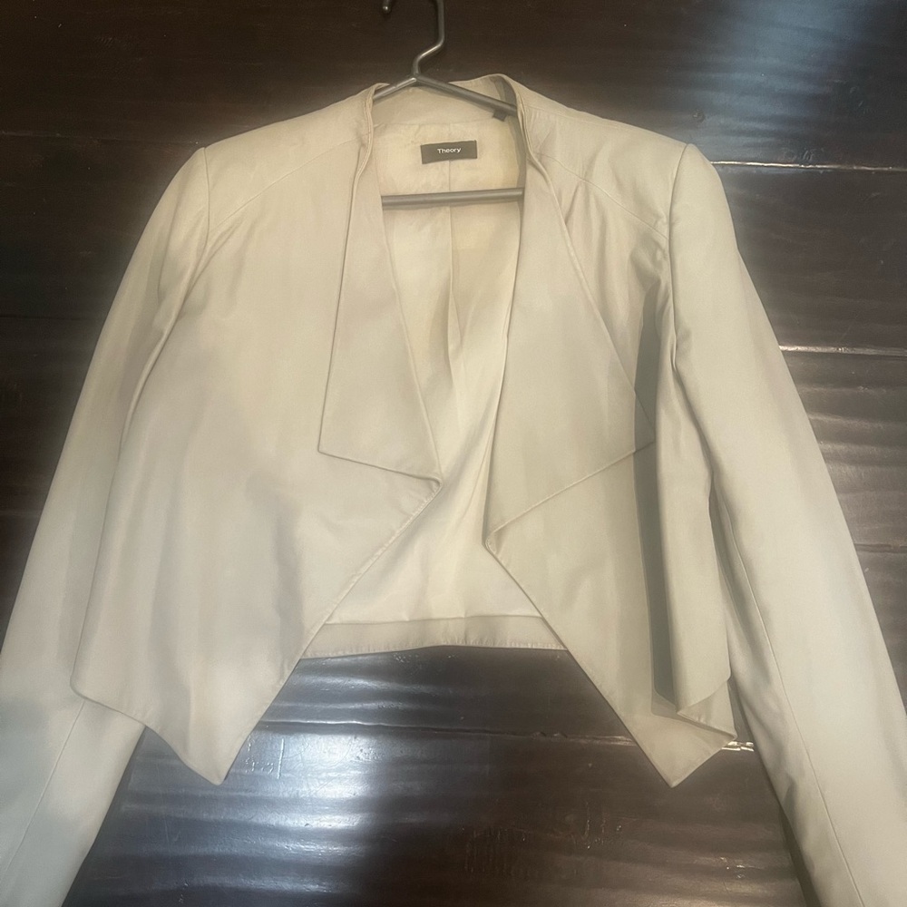 Theory 100% Leather Jacket Size L